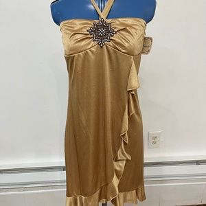 Gold party dress